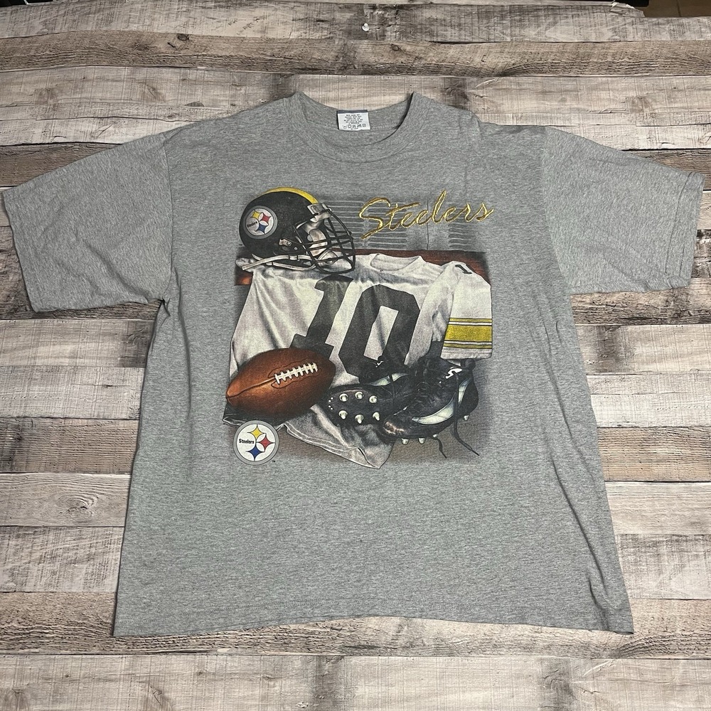 Steelers Shirt Size 2XL Gray Vintage 90s Embroidered NFL Football Sportswear